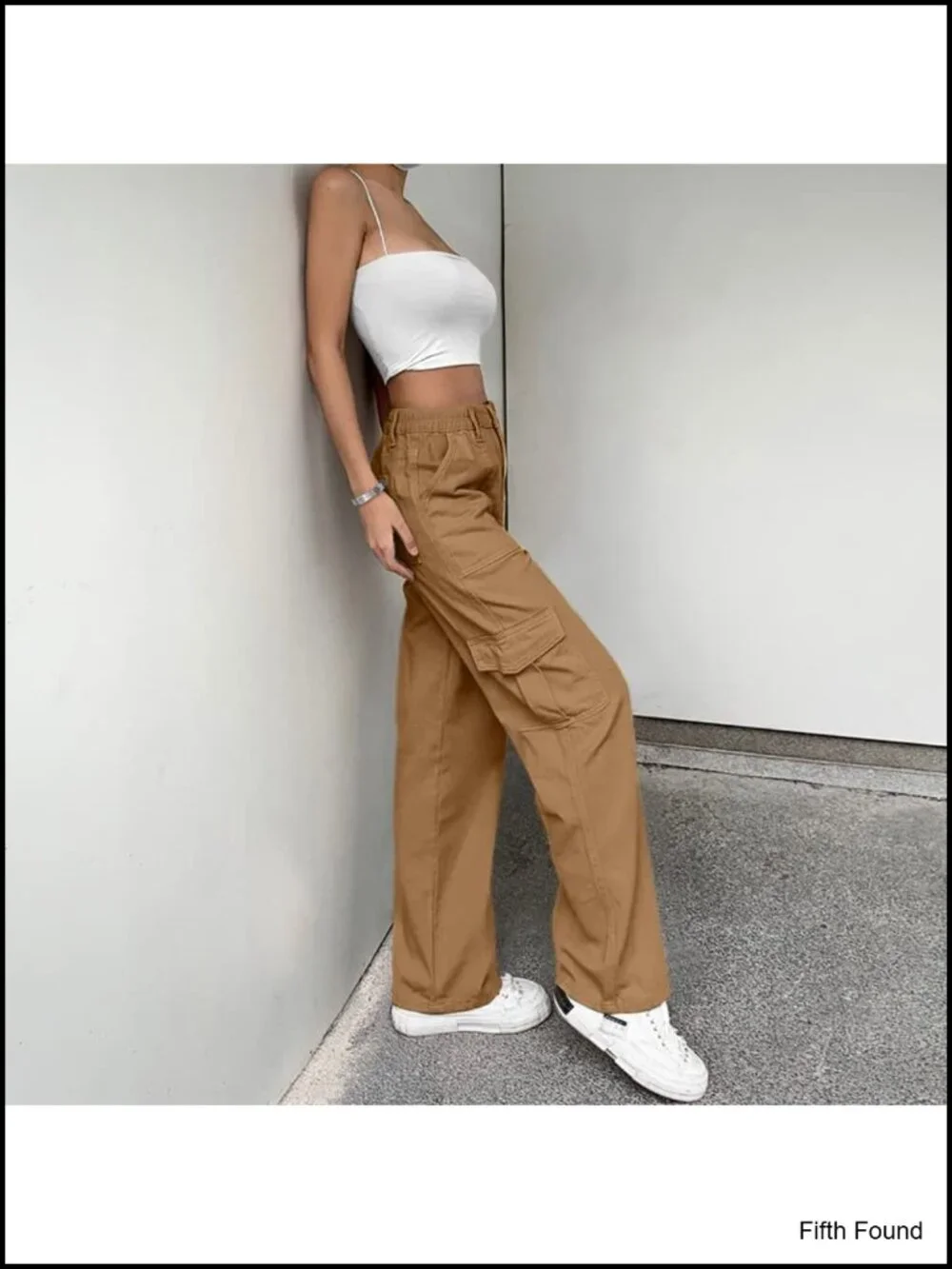 High Waisted Baggy Cargo Pants with 6 Pockets Y2K Streetwear